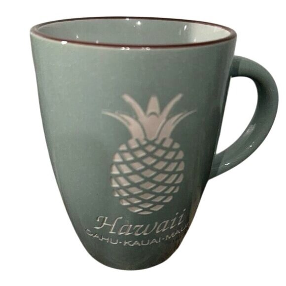 Hawaii Etched Mug With Pineapple Design 16oz - Picture 1 of 6